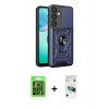 MARSİLYAN™- Galaxy S26 Plus Kılıf Ahenk Klasik - Siyah 3D Antistatik Cam Ekran Koruyucu + Raze Metal Kamera Lens - SH
