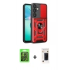 MARSİLYAN™- Galaxy S26 Plus Kılıf Ahenk Klasik - Siyah 3D Antistatik Hayalet Cam Ekran Koruyucu + Raze Metal Kamera Lens - SH