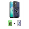 MARSİLYAN™- Galaxy S26 Plus Kılıf Ahenk Klasik - Siyah Bilvis 3D Cam Ekran Koruyucu + Raze Metal Kamera Lens - GS