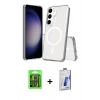 MARSİLYAN™- Galaxy S26 Plus Kılıf Ahenk Yansıma Prime - Siyah Bilvis 3D Cam Ekran Koruyucu + Raze Metal Kamera Lens - SH