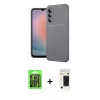 MARSİLYAN™- Galaxy S26 Plus Kılıf Eksen Form Prime - Siyah 3D Antistatik Hayalet Cam Ekran Koruyucu + Siyah Raze Metal Kamera Lens