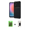 MARSİLYAN™- Galaxy S26 Plus Kılıf Eksen Form Prime - Siyah 3D Antistatik Hayalet Cam Ekran Koruyucu + Siyah Raze Metal Kamera Lens