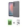 MARSİLYAN™- Galaxy S26 Plus Kılıf Eksen Form Prime - Siyah 3D Antistatik Seramik Nano Ekran Koruyucu + Raze Metal Kamera Lens - GS