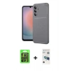 MARSİLYAN™- Galaxy S26 Plus Kılıf Eksen Form Prime - Siyah 3D Antistatik Seramik Nano Ekran Koruyucu + Raze Metal Kamera Lens - SH