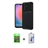 MARSİLYAN™- Galaxy S26 Plus Kılıf Eksen Form Prime - Siyah Bilvis 3D Cam Ekran Koruyucu + Raze Metal Kamera Lens - GS