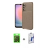 MARSİLYAN™- Galaxy S26 Plus Kılıf Eksen Form Prime - Siyah Bilvis 3D Cam Ekran Koruyucu + Raze Metal Kamera Lens - SH