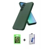 MARSİLYAN™- Galaxy S26 Plus Kılıf Kozmos Yansıma Özel Seri - Siyah Bilvis 3D Cam Ekran Koruyucu + Raze Metal Kamera Lens - GS