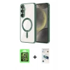 MARSİLYAN™- Galaxy S26 Plus Kılıf Nova Işık Özel Seri - Siyah 3D Antistatik Cam Ekran Koruyucu + Raze Metal Kamera Lens - GS
