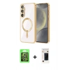 MARSİLYAN™- Galaxy S26 Plus Kılıf Nova Işık Özel Seri - Siyah 3D Antistatik Hayalet Cam Ekran Koruyucu + Raze Metal Kamera Lens - GS