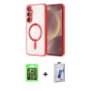 MARSİLYAN™- Galaxy S26 Plus Kılıf Nova Işık Özel Seri - Siyah Bilvis 3D Cam Ekran Koruyucu + Raze Metal Kamera Lens - GS