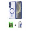 MARSİLYAN™- Galaxy S26 Plus Kılıf Nova Işık Özel Seri - Siyah Bilvis 3D Cam Ekran Koruyucu + Raze Metal Kamera Lens - GS