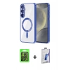 MARSİLYAN™- Galaxy S26 Plus Kılıf Nova Işık Özel Seri - Siyah Bilvis 3D Cam Ekran Koruyucu + Raze Metal Kamera Lens - SH