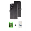 MARSİLYAN™- Galaxy S26 Plus Kılıf Siluet Işık Serisi - Siyah 3D Antistatik Cam Ekran Koruyucu + Raze Metal Kamera Lens - GS