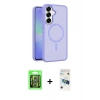 MARSİLYAN™- Galaxy S26 Plus Kılıf Siluet Minimal Prime - Siyah 3D Antistatik Cam Ekran Koruyucu + Raze Metal Kamera Lens - GS