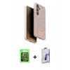 MARSİLYAN™- Galaxy S26 Plus Kılıf Vadi Klasik Serisi - Siyah Bilvis 3D Cam Ekran Koruyucu + Raze Metal Kamera Lens - GS