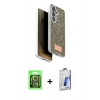 MARSİLYAN™- Galaxy S26 Plus Kılıf Vadi Klasik Serisi - Siyah Bilvis 3D Cam Ekran Koruyucu + Raze Metal Kamera Lens - GS