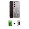 MARSİLYAN™- Galaxy S26 Plus Kılıf Zirve Doku Prime - Siyah 3D Antistatik Hayalet Cam Ekran Koruyucu + Raze Metal Kamera Lens - GS