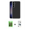 MARSİLYAN™- Galaxy S26 Plus Kılıf Zirve Doku - Siyah 3D Antistatik Seramik Nano Ekran Koruyucu + Raze Metal Kamera Lens - GS