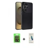 MARSİLYAN™- Galaxy S26 Ultra Kılıf Eksen Form Prime - Şeffaf Pasifik Cam Ekran Koruyucu + Raze Metal Kamera Lens - SH