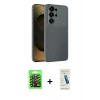 MARSİLYAN™- Galaxy S26 Ultra Kılıf Eksen Form Prime - Şeffaf Pasifik Cam Ekran Koruyucu + Raze Metal Kamera Lens - SH