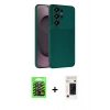 MARSİLYAN™- Galaxy S26 Ultra Kılıf Eksen Form Prime - Siyah 3D Antistatik Hayalet Cam Ekran Koruyucu + Raze Metal Kamera Lens - SH
