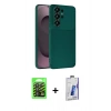 MARSİLYAN™- Galaxy S26 Ultra Kılıf Eksen Form Prime - Siyah Bilvis 3D Cam Ekran Koruyucu + Raze Metal Kamera Lens - SH