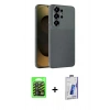 MARSİLYAN™- Galaxy S26 Ultra Kılıf Eksen Form Prime - Siyah Bilvis 3D Cam Ekran Koruyucu + Raze Metal Kamera Lens - SH
