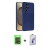MARSİLYAN™- Galaxy S26 Ultra Kılıf Eksen Form Prime - Siyah Bilvis 3D Cam Ekran Koruyucu + Raze Metal Kamera Lens - SH