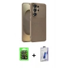 MARSİLYAN™- Galaxy S26 Ultra Kılıf Eksen Form Prime - Siyah Bilvis 3D Cam Ekran Koruyucu + Raze Metal Kamera Lens - SH