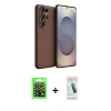 MARSİLYAN™- Galaxy S26 Ultra Kılıf Kozmos Yansıma Özel Seri - Şeffaf Pasifik Cam Ekran Koruyucu + Raze Metal Kamera Lens - SH