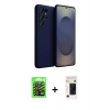 MARSİLYAN™- Galaxy S26 Ultra Kılıf Kozmos Yansıma Özel Seri - Siyah 3D Antistatik Hayalet Cam Ekran Koruyucu + Raze Metal Kamera Lens - SH