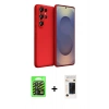 MARSİLYAN™- Galaxy S26 Ultra Kılıf Kozmos Yansıma Özel Seri - Siyah 3D Antistatik Hayalet Cam Ekran Koruyucu + Raze Metal Kamera Lens - SH