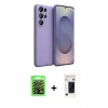 MARSİLYAN™- Galaxy S26 Ultra Kılıf Kozmos Yansıma Özel Seri - Siyah 3D Antistatik Hayalet Cam Ekran Koruyucu + Raze Metal Kamera Lens - SH