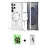 MARSİLYAN™- Galaxy S26 Ultra Kılıf Nova Işık Özel Seri - Şeffaf Pasifik Cam Ekran Koruyucu + Raze Metal Kamera Lens - GS