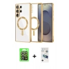 MARSİLYAN™- Galaxy S26 Ultra Kılıf Nova Işık Özel Seri - Siyah 3D Antistatik Seramik Nano Ekran Koruyucu + Raze Metal Kamera Lens - GS