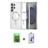MARSİLYAN™- Galaxy S26 Ultra Kılıf Nova Işık Özel Seri - Siyah Bilvis 3D Cam Ekran Koruyucu + Raze Metal Kamera Lens - GS