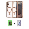 MARSİLYAN™- Galaxy S26 Ultra Kılıf Nova Işık Özel Seri - Siyah Bilvis 3D Cam Ekran Koruyucu + Raze Metal Kamera Lens - GS