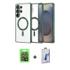 MARSİLYAN™- Galaxy S26 Ultra Kılıf Nova Işık Özel Seri - Siyah Bilvis 3D Cam Ekran Koruyucu + Raze Metal Kamera Lens - GS