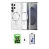 MARSİLYAN™- Galaxy S26 Ultra Kılıf Nova Işık Özel Seri - Siyah Bilvis 3D Cam Ekran Koruyucu + Raze Metal Kamera Lens - SH