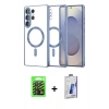MARSİLYAN™- Galaxy S26 Ultra Kılıf Nova Işık Özel Seri - Siyah Bilvis 3D Cam Ekran Koruyucu + Raze Metal Kamera Lens - SH