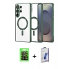 MARSİLYAN™- Galaxy S26 Ultra Kılıf Nova Işık Özel Seri - Siyah Bilvis 3D Cam Ekran Koruyucu + Raze Metal Kamera Lens - SH
