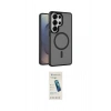 MARSİLYAN™- Galaxy S26 Ultra Kılıf Siluet Minimal Prime - Şeffaf Pasifik Cam Ekran Koruyucu