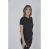 MARSiLYAN- Gögüs Fileli Slim Fit T-shirt - Siyah