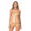MARSiLYAN-  Gold Saten Babydoll Şort Takımı
