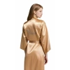 MARSiLYAN-  Gold Saten Bride Sabahlık Zarif Kadın Ev Giyim