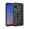 MARSİLYAN™- Huawei P40 Lite E Kılıf Sofya Yüzüklü Silikon Kapak - Siyah