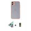 MARSİLYAN™- iPhone 11 Kılıf Ahenk Çizgi Serisi - Siyah Joko Magic 5D Hayalet Cam + Raze Metal Kamera Lens - KI