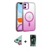 MARSİLYAN™- iPhone 11 Kılıf Ahenk Doku Özel Seri - Şeffaf 360 Full Body Arka Koruyucu + Raze Metal Kamera Lens - KI
