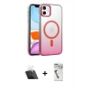 MARSİLYAN™- iPhone 11 Kılıf Ahenk Doku Özel Seri - Şeffaf Uv Polymer Nano Ekran Koruyucu + Kamera Lens Koruma Cam - SF