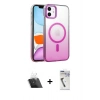 MARSİLYAN™- iPhone 11 Kılıf Ahenk Doku Özel Seri - Şeffaf Uv Polymer Nano Ekran Koruyucu + Kamera Lens Koruma Cam - SF